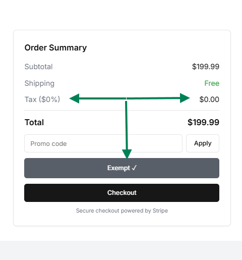 ExemptionIq Tax Exempt on Callback
